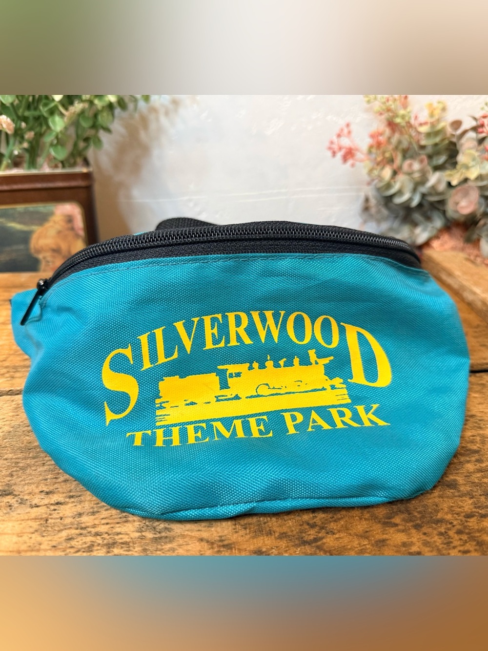 Vintage Silverwood Theme Park Teal Fanny Pack
